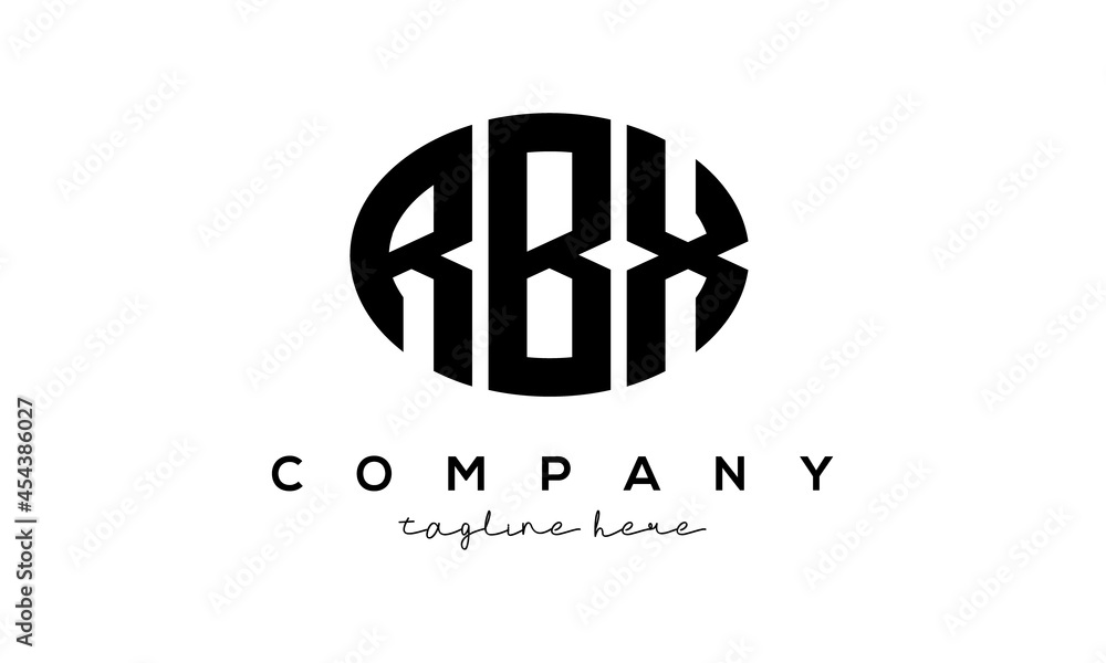 RBX three Letters creative circle logo design