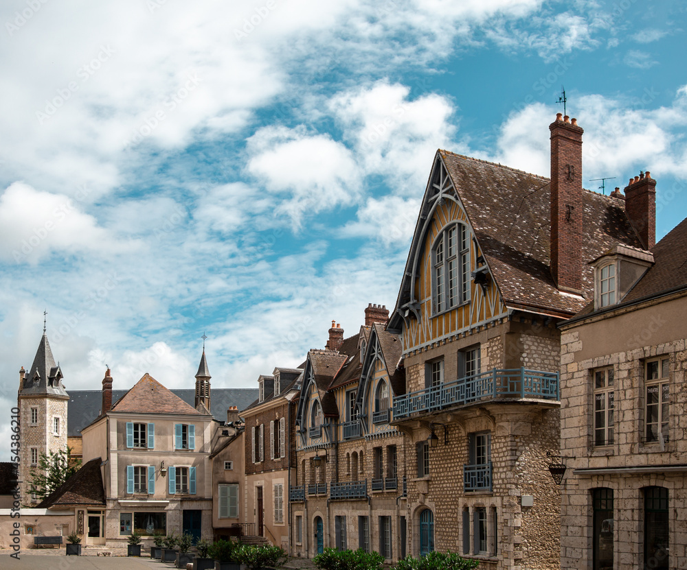 Old houses in Chartres, France