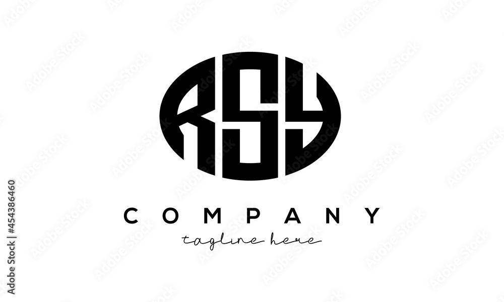 RSY three Letters creative circle logo design RSY three Letters creative circle logo design