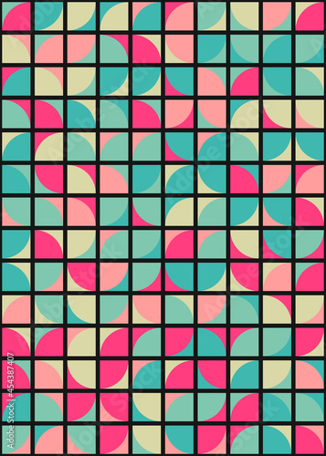 Abstract Geometric Pattern generative computational art illustration