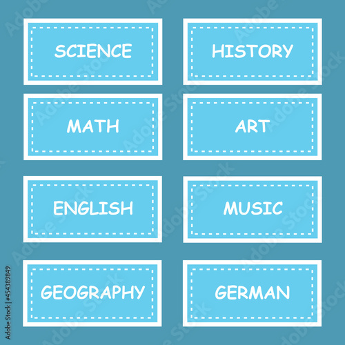 School Subject Labels2