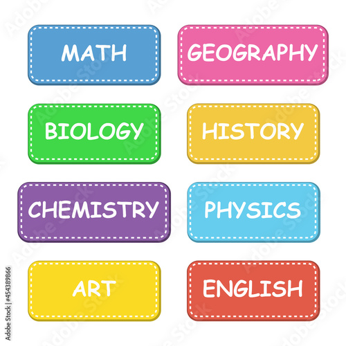 School Subject Labels3