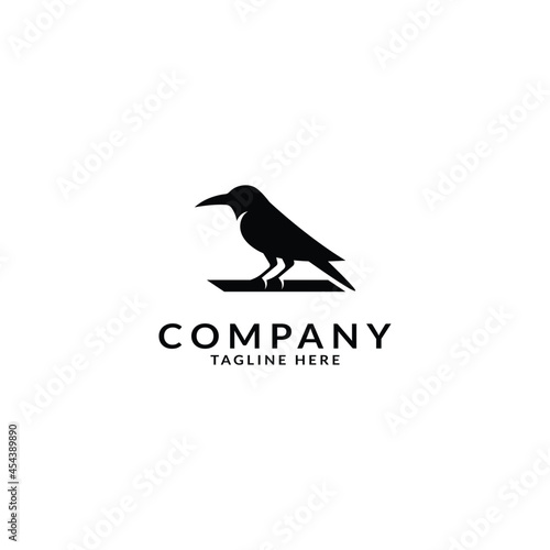 crow logo design. logo template