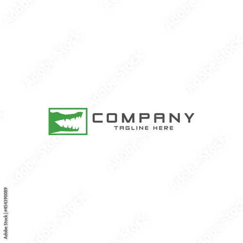 crocodile logo design. logo template