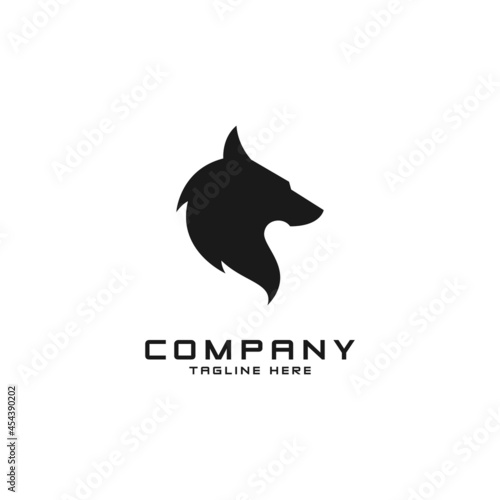wolf design logo. logo template