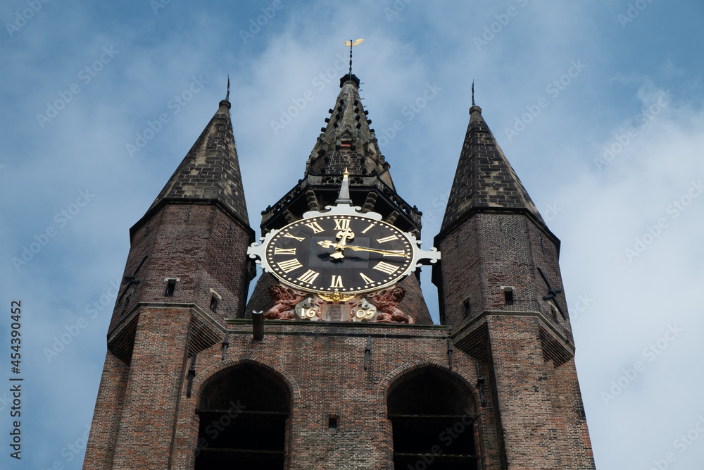 Oude Kerk (old Church) in Delft, Zuid-Holland Province, The Netherlands