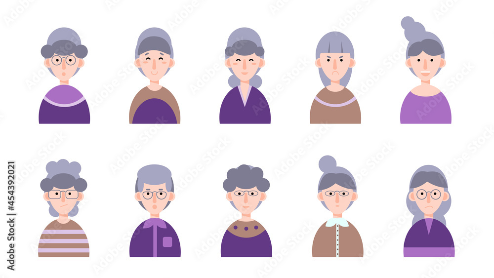 Set old woman Set old woman