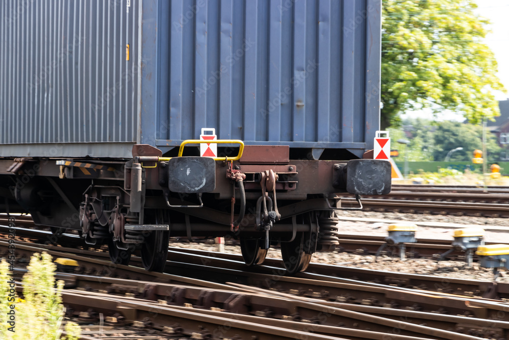 Technik am Güterbahnhof Eisenbahn mit Oberleitung Technik am Güterbahnhof Eisenbahn mit Oberleitung