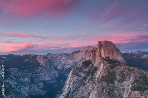 Halfdome Yosemite sunset