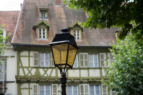 Wallpaper Mural Closeup of retro street light in a typical french city of Colmar - France Torontodigital.ca