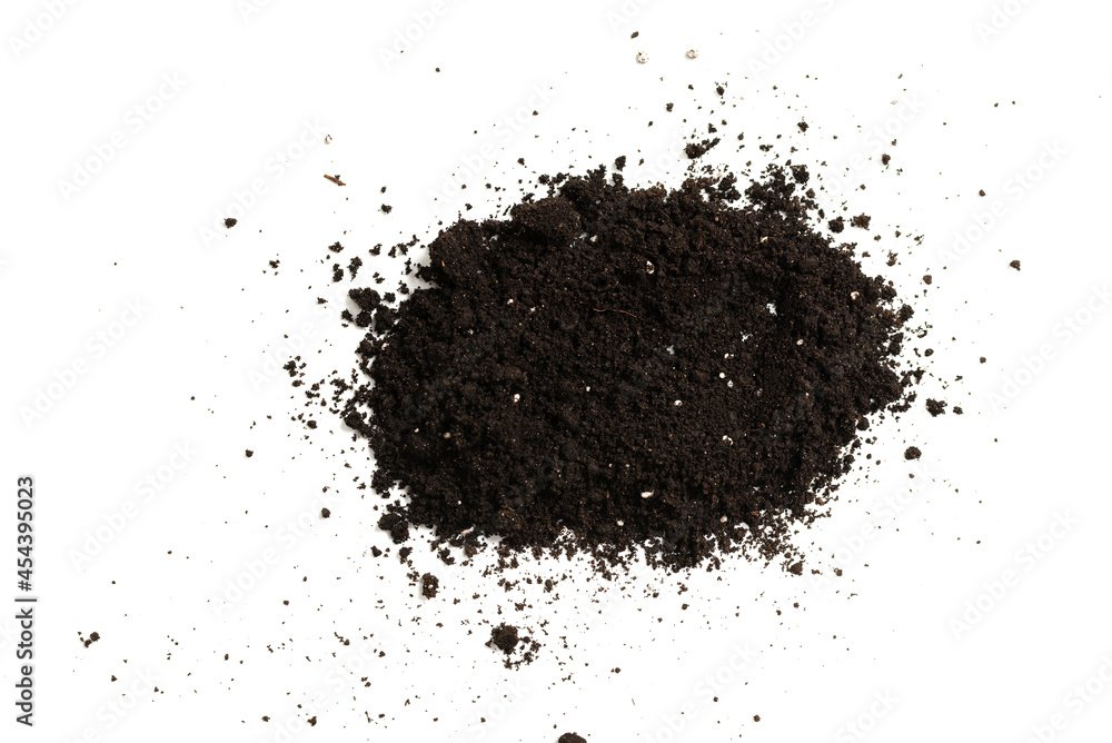 Black land for plant isolated on white background. Black land for plant isolated on white background.