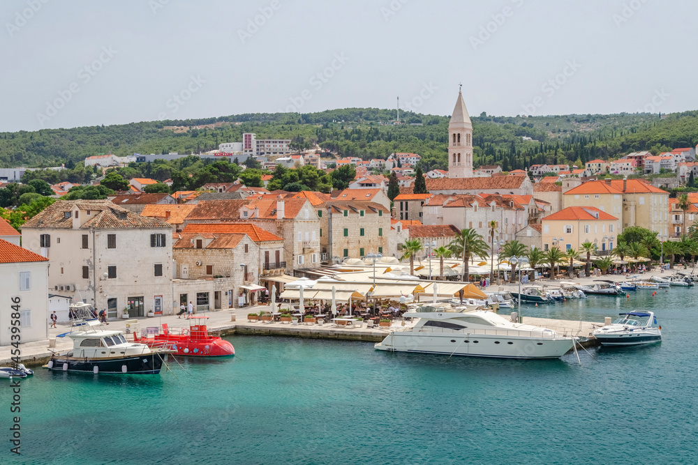 Picturesque old town of Supetar. Supetar is the biggest town of Brac island in Croatia.