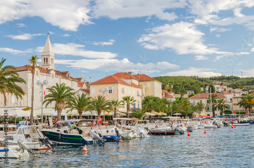 Picturesque old town of Supetar. Supetar is the biggest town of Brac island in Croatia. photo