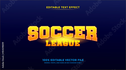 Soccer League Editable Text Effect