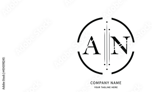AN Letter logo Vector design. AN font type logo.  logotype AN letter design. vector art design.