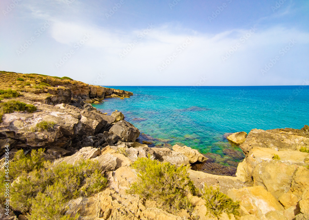 Natural reserve of Vendicari (Sicilia, Italy) - In the southern part of the island of Sicily, a suggestive wildlife oasis with the sandy beaches of Calamosche and San Lorenzo