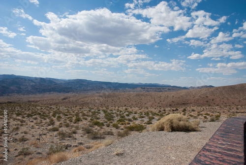 landscape in the desert with sky and clouds