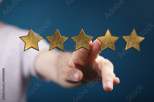 Customer hand touching to y...