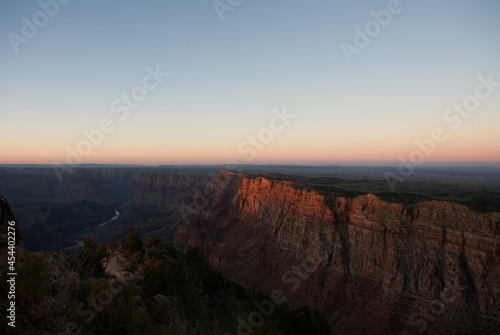 sunset over the canyon