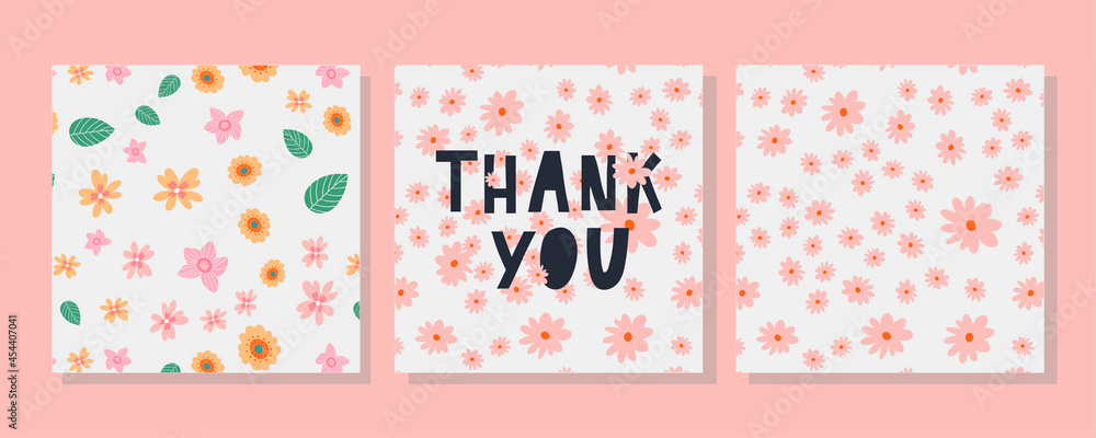 A greeting card template with floral decoration letter
