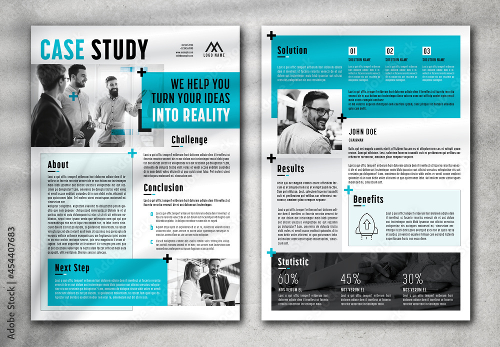 Case Study Layout Stock Template Adobe Stock