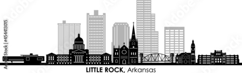 LITTLE ROCK Arkansas USA City Skyline Vector
 photo