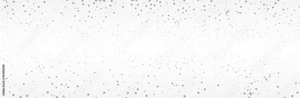 White Gray background. 3d dotted surface. Futuristic landscape. Technology presentation backdrop. Vector illustration