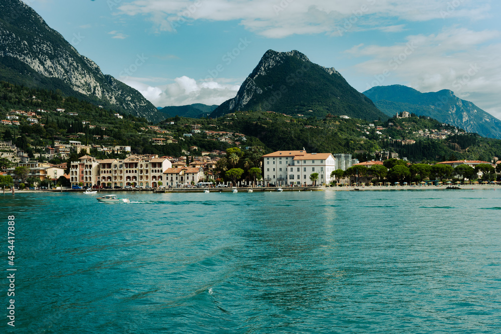 View of Toscolano-Maderno from the lake Garda