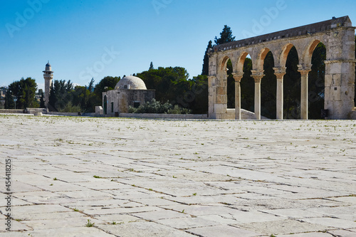 Qanatir, Arched Gates or 'The Scales', are arched structures that surround Dome of Rock Platform. on Day of Judgement scales of judgement will be suspended to these arches or in place of these arches photo