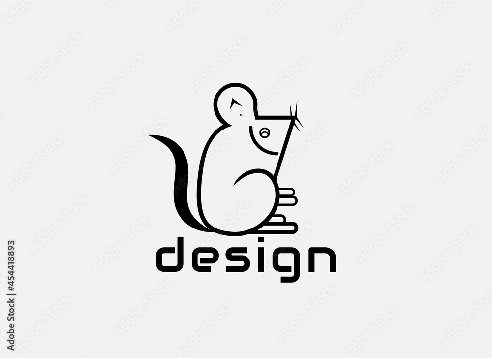 Logo design template, flat pattern mouse abstract Logo design template, flat pattern mouse abstract