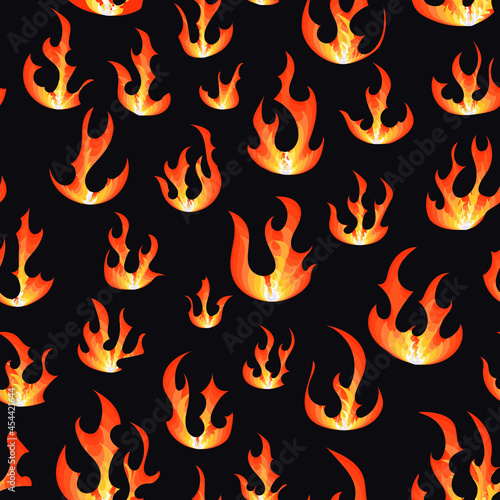 Cool Burning Flames Seamless Ornament