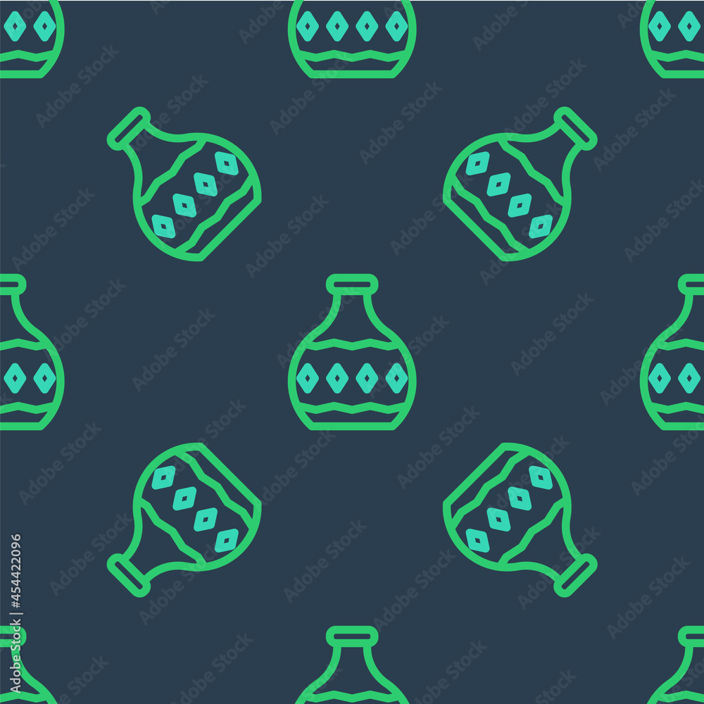 Line Tequila bottle icon isolated seamless pattern on blue background. Mexican alcohol drink. Vector Line Tequila bottle icon isolated seamless pattern on blue background. Mexican alcohol drink. Vector