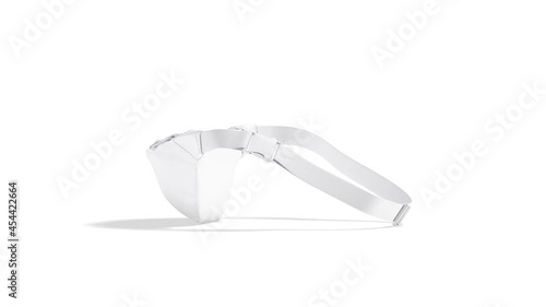 Blank white waist bag mockup stand, looped rotation, 4k video photo