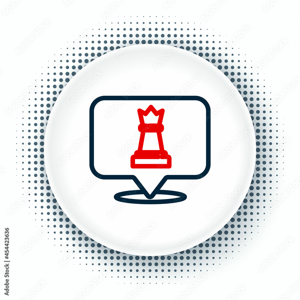Line Chess icon isolated on white background. Business strategy. Game, management, finance. Colorful outline concept. Vector Line Chess icon isolated on white background. Business strategy. Game, management, finance. Colorful outline concept. Vector