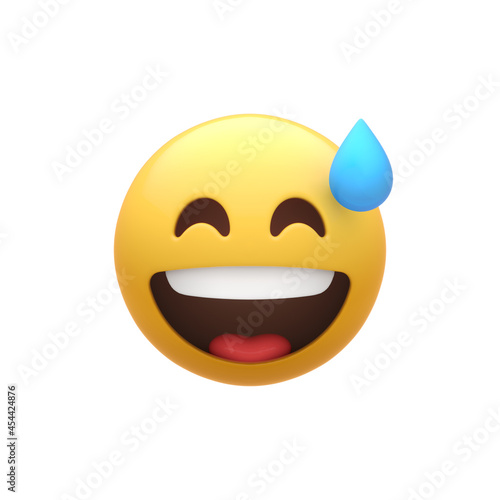 Grin Smiley Face (Sweat)