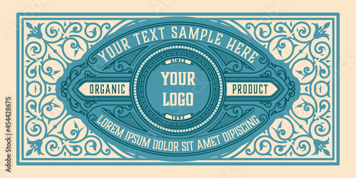 Western card with vintage style