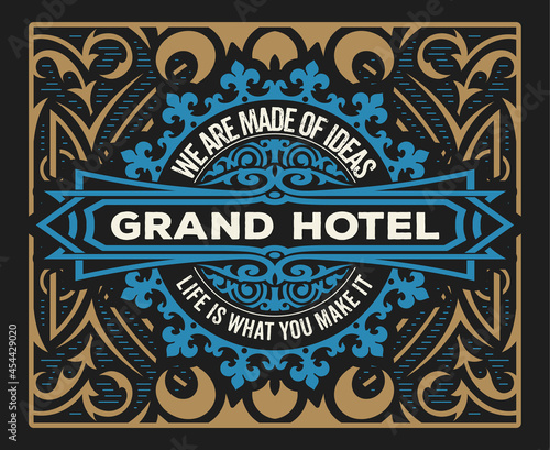 Western card with vintage style