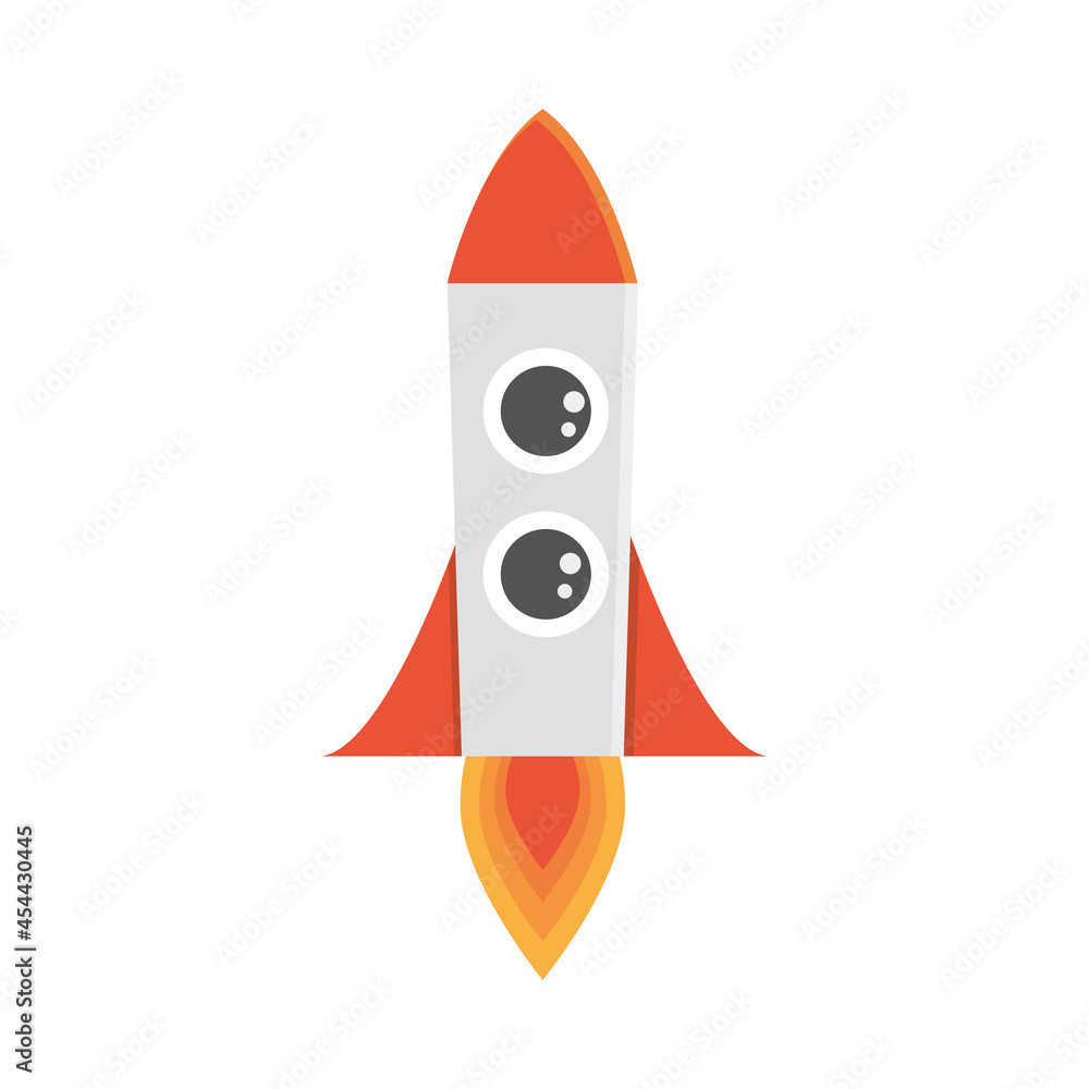 launching spaceship flat icon launching spaceship flat icon