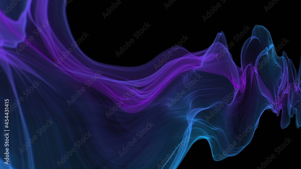 Obraz premium Abstract Digital Wave And Smoke Flow