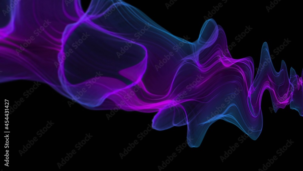 Abstract Digital Wave And Smoke Flow Abstract Digital Wave And Smoke Flow