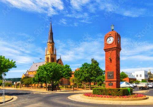 Konstfotografi Mudgee clock church towers