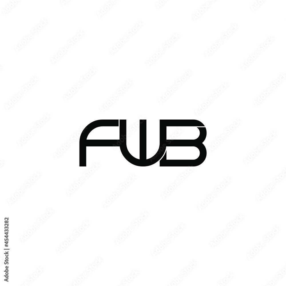 fwb letter initial monogram logo design fwb letter initial monogram logo design