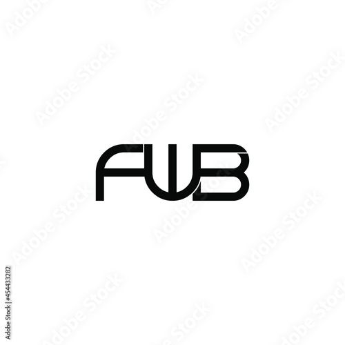 fwb letter initial monogram logo design photo