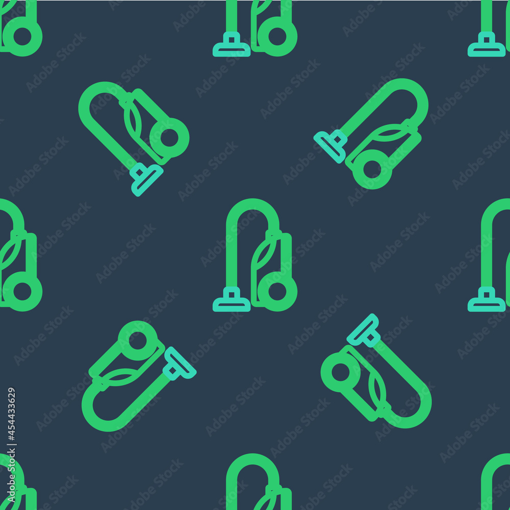 Line Vacuum cleaner icon isolated seamless pattern on blue background. Vector Line Vacuum cleaner icon isolated seamless pattern on blue background. Vector