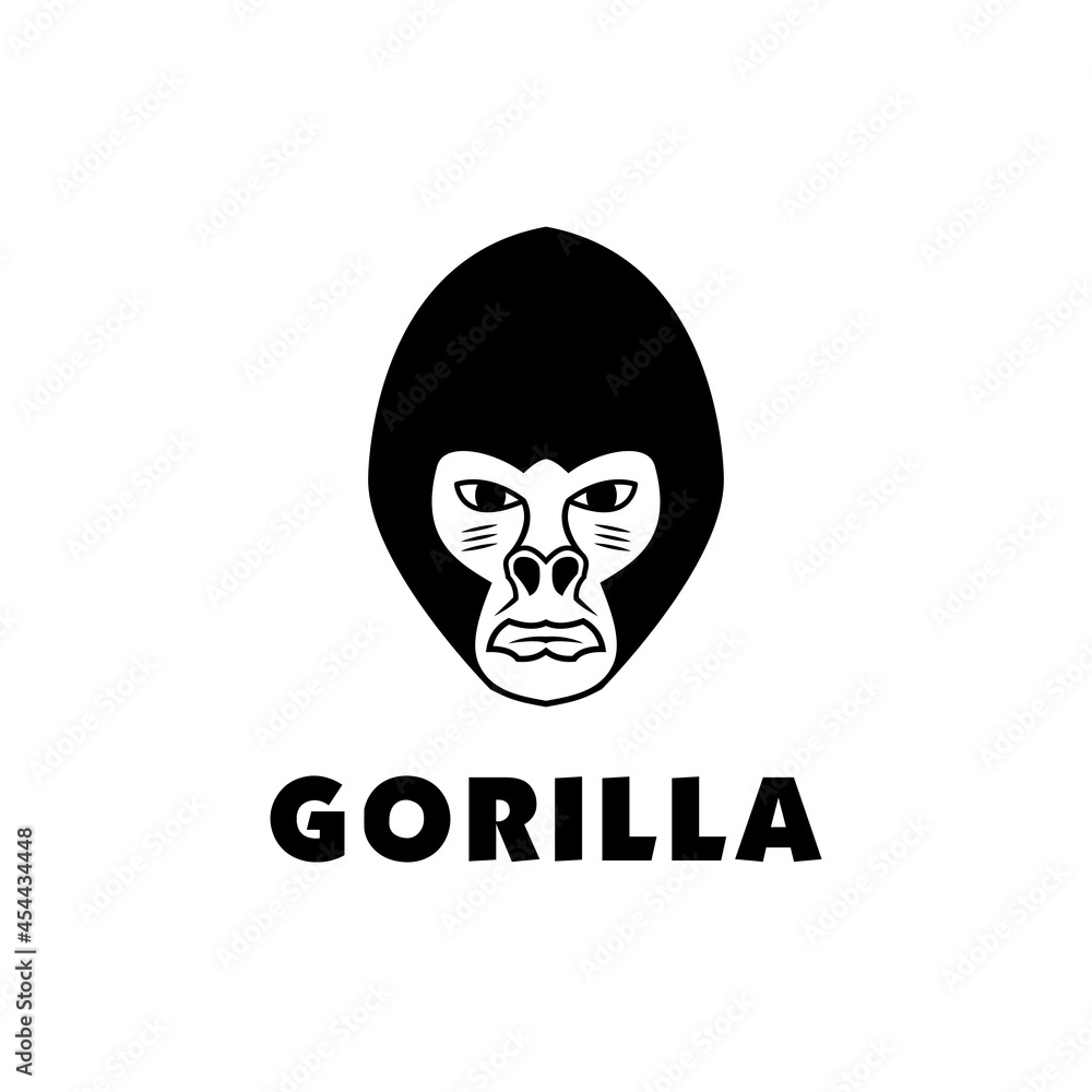 gorilla logo. King kong vector logo is suitable for game player community logos