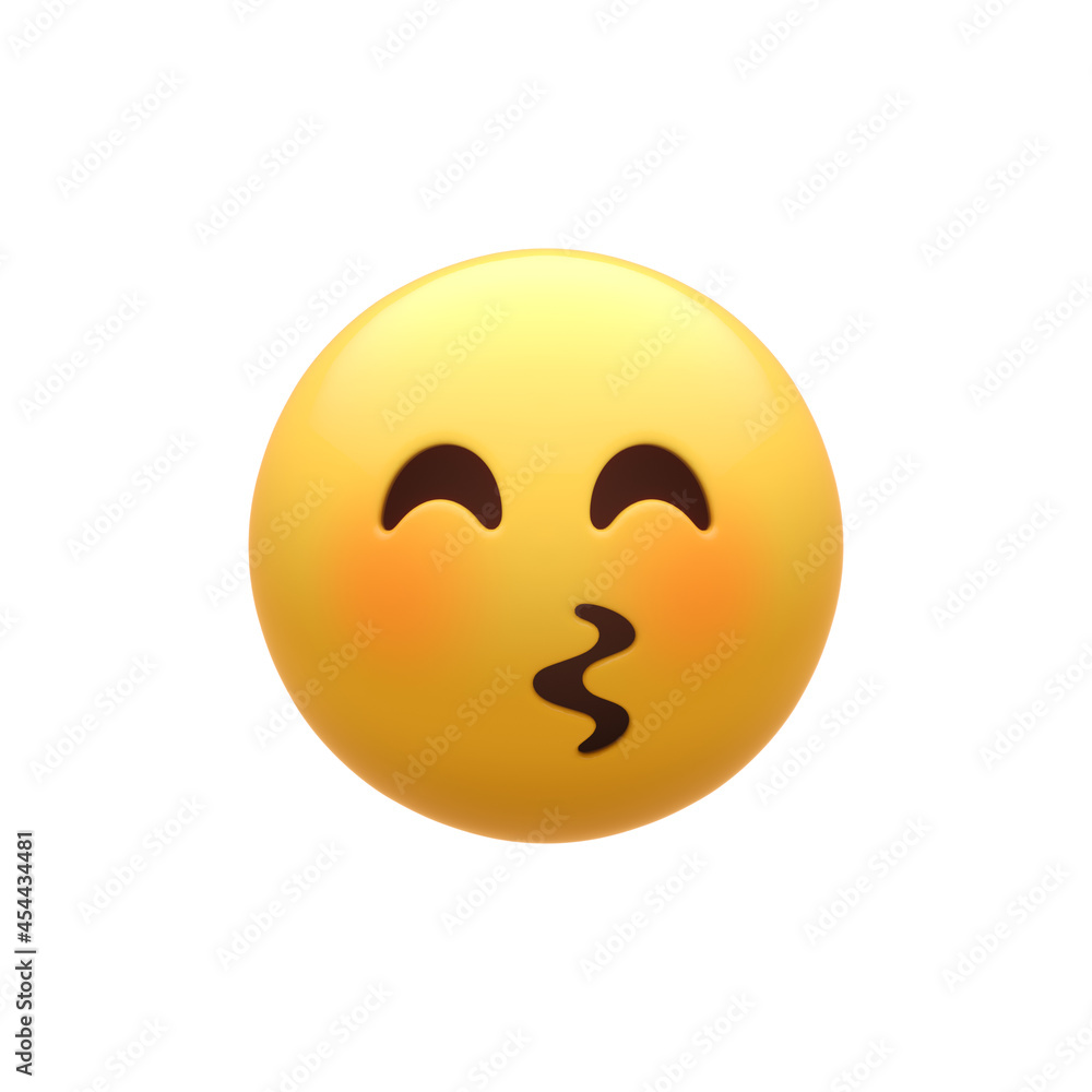 Fototapeta premium Kiss Smiley Face