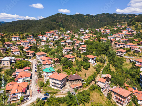 Aerial view of village of Momchilovtsi, Bulgaria