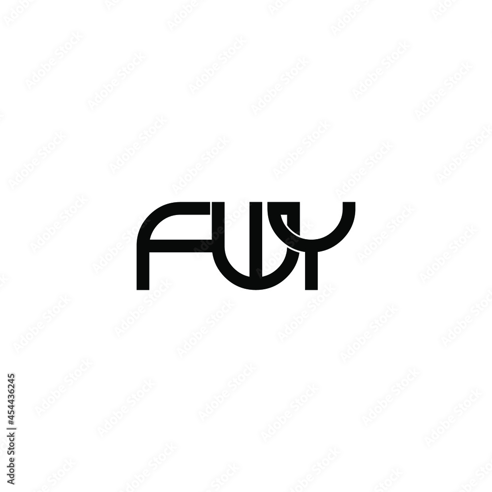 fwy initial letter monogram logo design