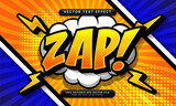 Comic zap editable text effect suitable for cartoon style concept