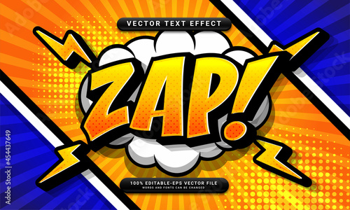 Comic zap editable text effect suitable for cartoon style concept photo